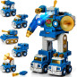 Hahaland Take Apart Trucks Robot Toy - 5-in-1 STEM Building Toy for 4-7 Year Old Boys, Birthday Gift