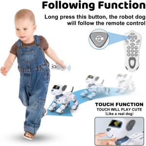 Programmable Remote Control Robot Dog Toy – Interactive Puppy for Kids 3-8