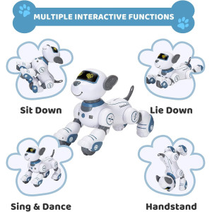 Programmable Remote Control Robot Dog Toy – Interactive Puppy for Kids 3-8