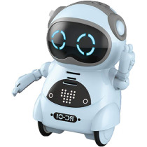 GoolRC Mini Pocket Robot – Interactive Voice, Singing & Dancing Toy (Blue)