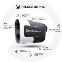 Precision Pro NX9 Golf Rangefinder – 900 Yards, Slope Switch & Flag Lock