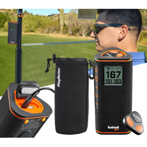 Bushnell Wingman View Golf Speaker Bundle - Bluetooth GPS & Protective Pouch