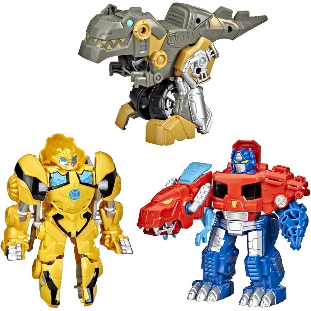 Transformers Playskool Primal Team-Up 3-Pack with Optimus, Bumblebee & Grimlock