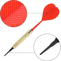 Accmor 12 Fléchettes Soft Tip + 100 Embouts de Rechange Noir