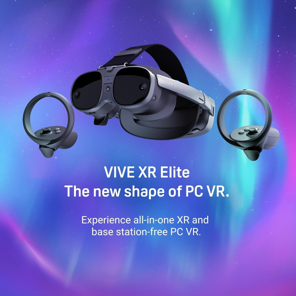 HTC Vive XR Elite Deluxe Pack – Mixed Reality & PC VR Headset Bundle