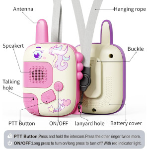 Walkie Talkies Licorne 2 Pack - Cadeau Anniversaire Filles