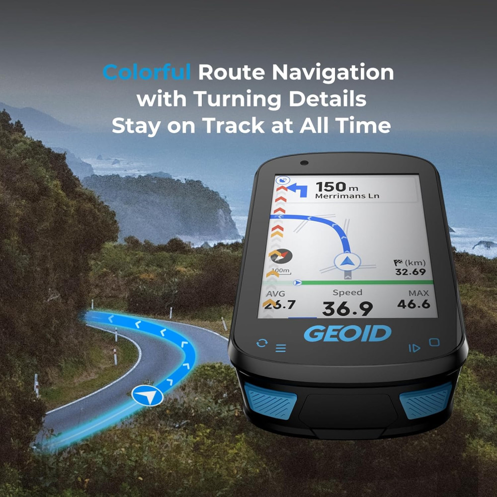 CC600 Wireless Bike Computer with Color Screen, GPS & Route Navigation