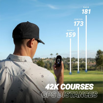 Blue Tees Golf Ringer: Magnetic GPS Range Finder & Touch Screen Display