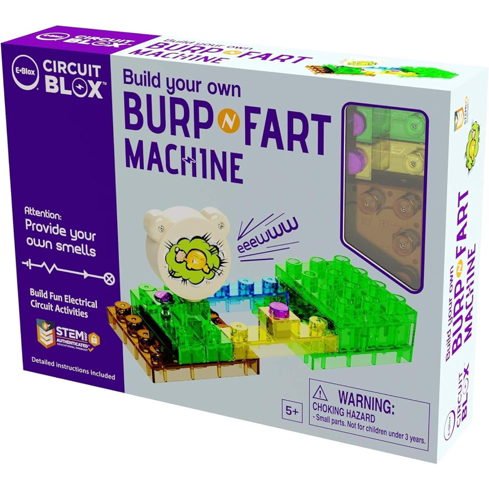 E-Blox STEM Circuit Kit: Build Burp & Fart Machines for Kids 5+
