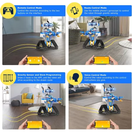 Robot STEM Programmable avec App & Télécommande - Kit de Construction Éducatif 8-16 ans - Apprends en Tamusant !