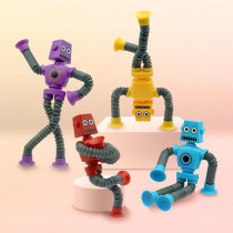 4-Pack Suction Cup Robot Toys for Kids 3-7 | Sensory Autism Toys