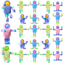 Hanaive 24 Pcs Robot Fidget Spinners DIY Stress Relief Sensory Toys