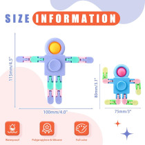 Hanaive 24 Pcs Robot Fidget Spinners DIY Stress Relief Sensory Toys