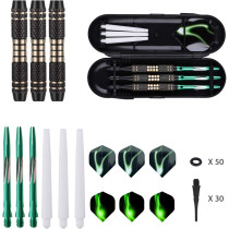 Professional Soft Tip Darts Set 18/20g with Brass Barrel & Accessories