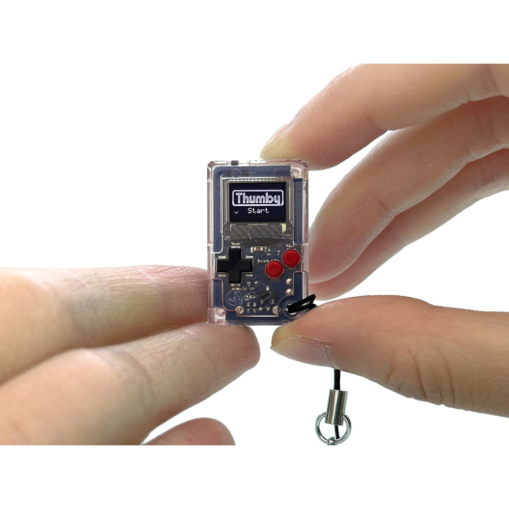 TinyCircuits Thumby Clear: Mini Programmable Game Console Keychain