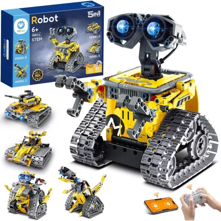 Kit Robot Sillbird 5-en-1 STEM avec Télécommande - 488 pcs