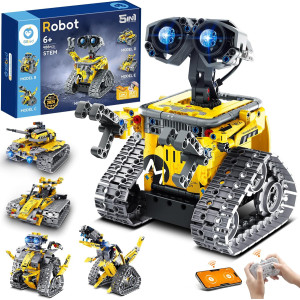 Sillbird 5in1 Robot Building Kit with Remote Control - STEM Toy for Kids 8-13