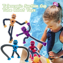 Pop Tubes Robot Sensory Toys 4-Pack | Fidget & Travel Fun for Kids