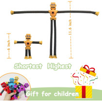 Pop Tubes Robot Sensory Toys 4-Pack | Fidget & Travel Fun for Kids