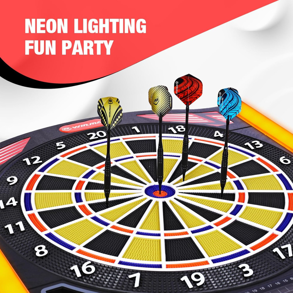 Electronic Dart Board Set with LED, Laser Toe Line & 34 Games