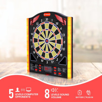 Electronic Dart Board Set with LED, Laser Toe Line & 34 Games