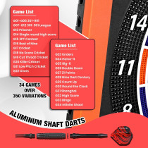 Electronic Dart Board Set with LED, Laser Toe Line & 34 Games