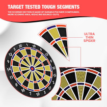 Electronic Dart Board Set with LED, Laser Toe Line & 34 Games