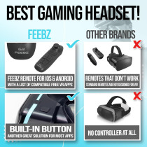 FEEBZ 3D VR Headset for Kids 2.0 – Compatible with iPhone & Android