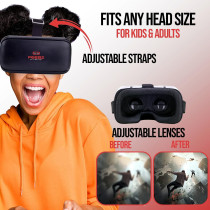 FEEBZ 3D VR Headset for Kids 2.0 – Compatible with iPhone & Android