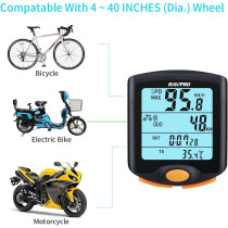 Compteur Vélo Sans Fil RISEPRO® Étanche Multifonction YT-813