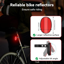 DDJ Upgraded Waterproof AirTag Bike Mount & Reflector Tracker Holder