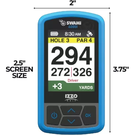 Izzo Swami 6000: GPS de Golf Étanche avec Écran Couleur & 38 000 Parcours