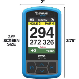 Izzo Swami 6000 Golf GPS - Waterproof, Color Display & Scorekeeper