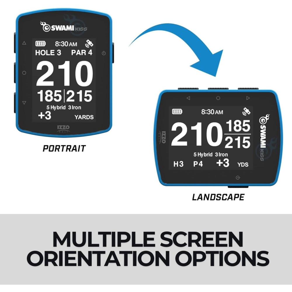 Swami KISS 2.0 Blue Handheld Golf GPS Rangefinder with Magnets