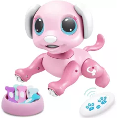 BIRANCO Chien Robot Rose Interactif – Cadeau Enfant 3-8 ans
