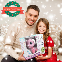 BIRANCO Chien Robot Rose Interactif – Cadeau Enfant 3-8 ans