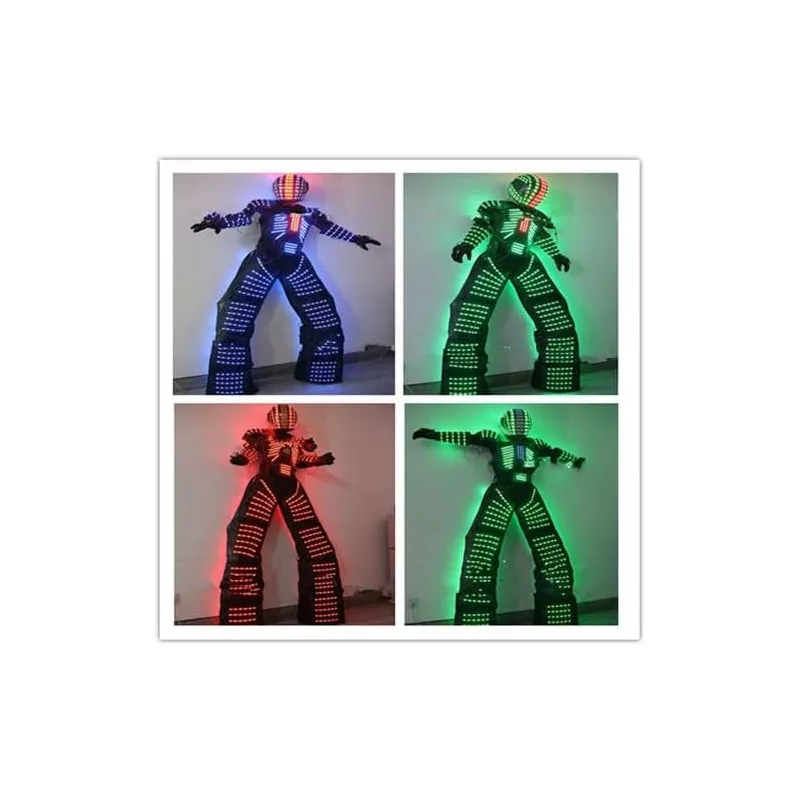 Costume Robot LED Lumineux RGB pour Soirée et Danse
