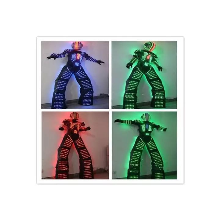 Costume Robot LED RGB Lumineux: Illuminez vos Soirées et Spectacles!