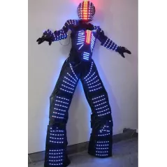 Costume Robot LED Lumineux RGB pour Soirée et Danse