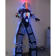 Costume Robot LED Lumineux RGB pour Soirée et Danse