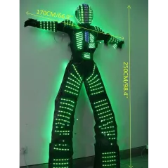 Costume Robot LED Lumineux RGB pour Soirée et Danse