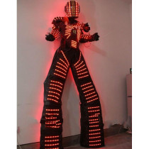 LED Robot Costume Suit | RGB Illuminated Dance Armor with Night Lights