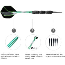 Set Fléchettes Soft Tip 20g + Accessoires Pour Jeu Électronique