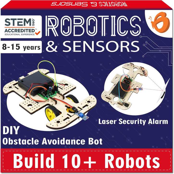 Butterfly Edufields STEM Robotics Kit: Build 10+ Robots! Fun Electronics & Engineering for Kids 8-14 Butterfly Edufields STEM Robotics Kit: Build 10+ Robots! Fun Electronics & Engineering for Kids 8-14