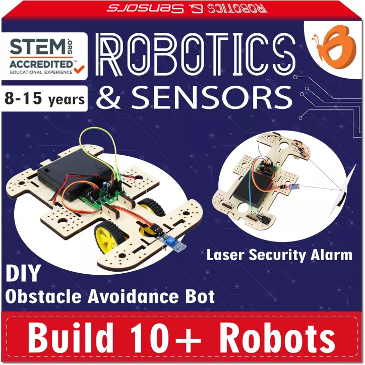 Kit Robotique STEM 10-en-1 Butterfly Edufields : Laventure Ingénierie pour Enfants (8-14 ans) !