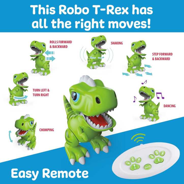 Robo Rex: Gesture Control Dinosaur Robot - STEM Toy, Walks, Dances, LED Eyes! Robo Rex: Gesture Control Dinosaur Robot - STEM Toy, Walks, Dances, LED Eyes!