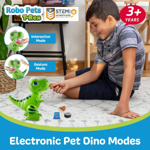Robo Pets T-Rex : Robot Dino Télécommandé pour Enfants