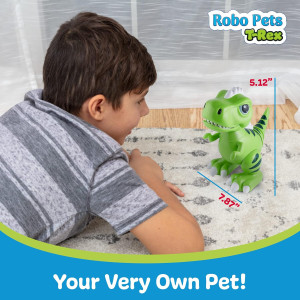 Robo Pets T-Rex Toy: Remote Control Dino with LED Eyes & STEM Fun