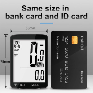 Wireless Bike Computer with 20 Functions, Waterproof & Large LCD Display