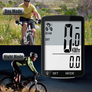 Wireless Bike Computer with 20 Functions, Waterproof & Large LCD Display